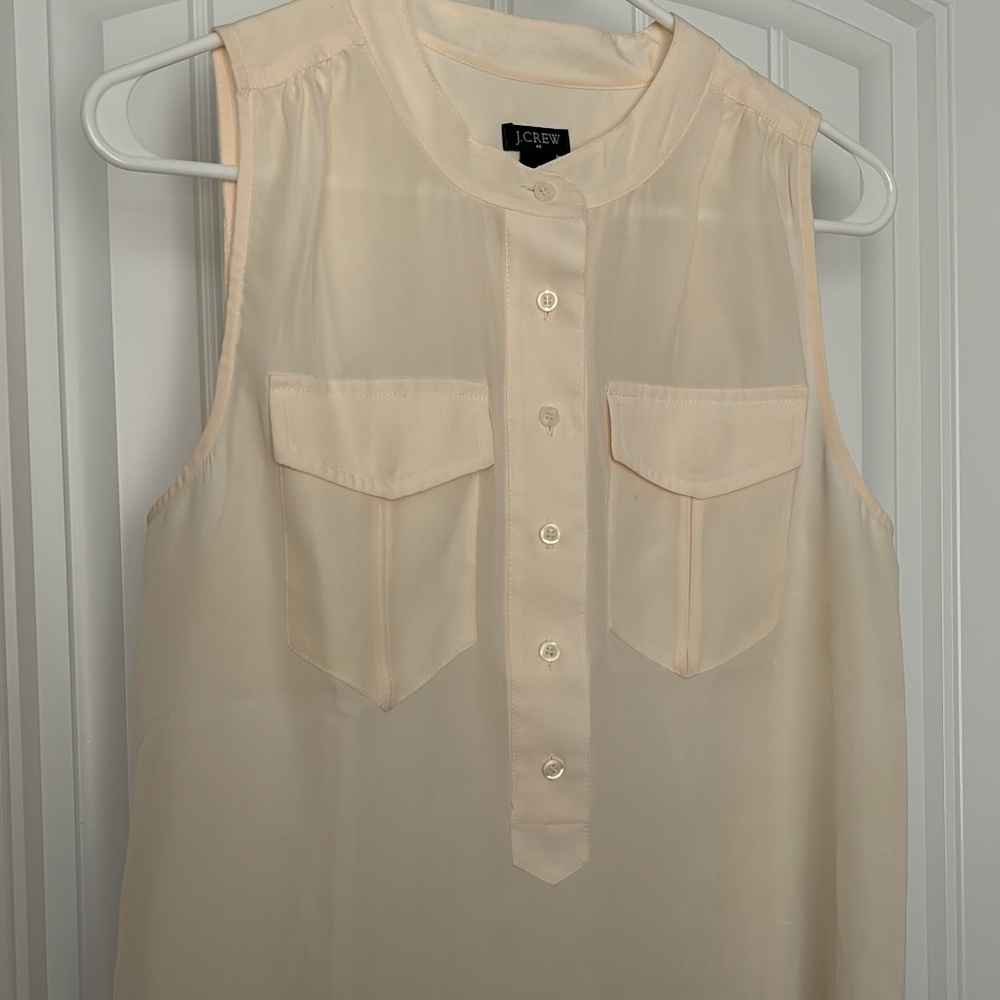 Ivory silk top